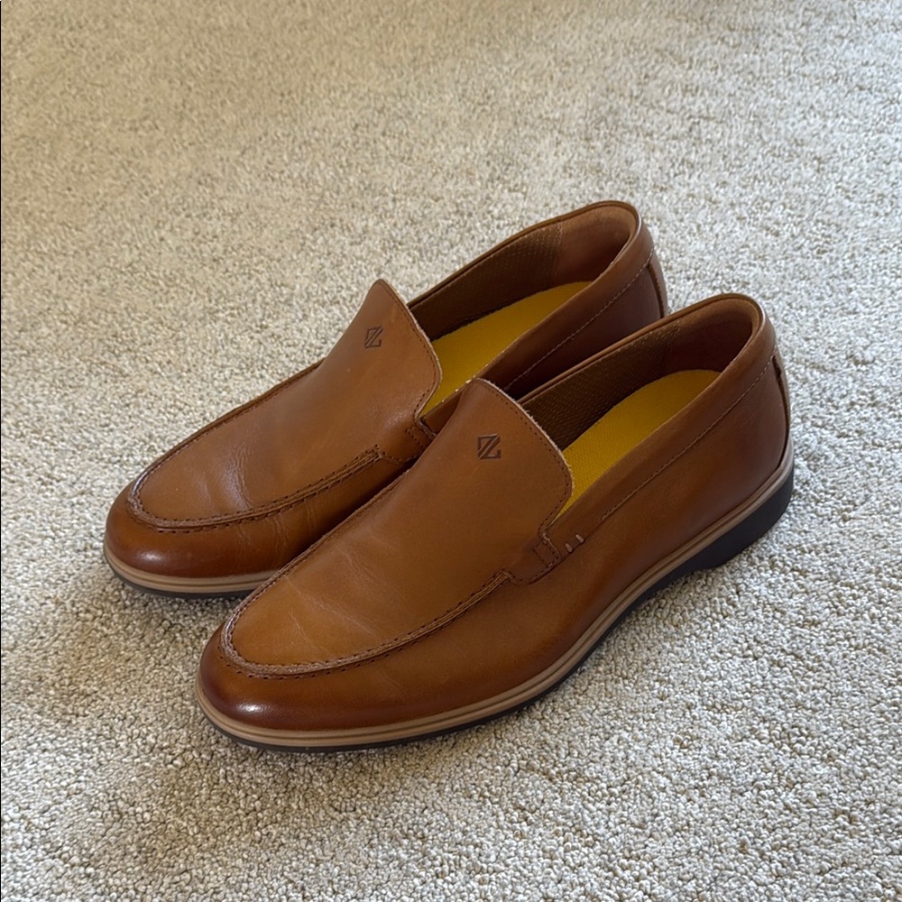Amberjack Brown Leather Slip-On Loafers